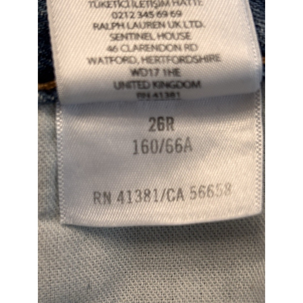 Polo Ralph Lauren Womens 26 Avery Boyfriend Blue Jeans Cottagecore Patchwork - Picture 9 of 13